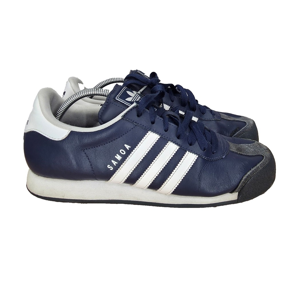 adidas Originals Samoa Shoes Collegiate Navy White Mens 10.5 Vintage Retro